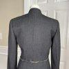 Vertigo Paris Polyester Rayon Stretch Denim Blazer Size S Charcoal Long Sleeve
