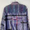 Vintage Sandy Starkman Artsy Jacket M Embroidered Crochet Patchwork Gray Pink