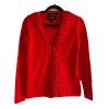 Kasper Women Sweater Set Tank & Cardigan Rayon Nylon Size S Orange Tight knit