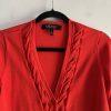 Kasper Women Sweater Set Tank & Cardigan Rayon Nylon Size S Orange Tight knit