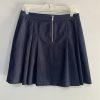 Karl Lagerfeld Cotton Pleated Mini Skirt Size 6 Blue Denim Button Trim Retro