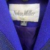 Nolan Miller Vintage Wool Beaded Blazer Size 4 Purple Shawl Collar Timeless