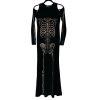 Lip Service Skeleton Bone Stretch Dress Size M Whimsigoth Witchy Cold Shoulder