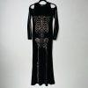 Lip Service Skeleton Bone Stretch Dress Size M Whimsigoth Witchy Cold Shoulder