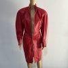 Michael Hoban North Beach Leather Vtg Soft Leather Dress M Zip Up Glam Timeless