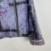 Vintage Sandy Starkman Artsy Jacket M Embroidered Crochet Patchwork Gray Pink