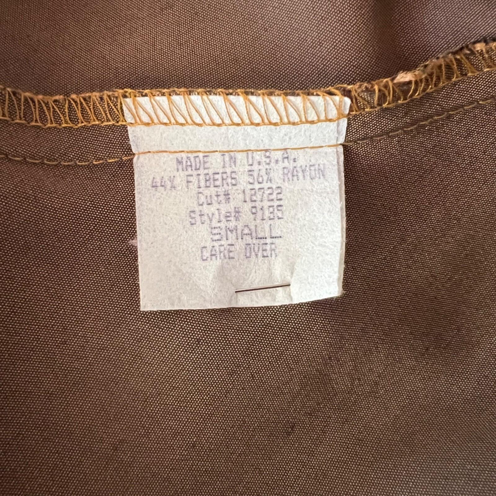 Cache Vintage Silk Tank Top Size S Shiny Copper Scoop Neck Y2K