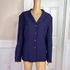 LE SUIT Women 1PC Purple Polyester Lined Notch Collar Career Blazer Size 16