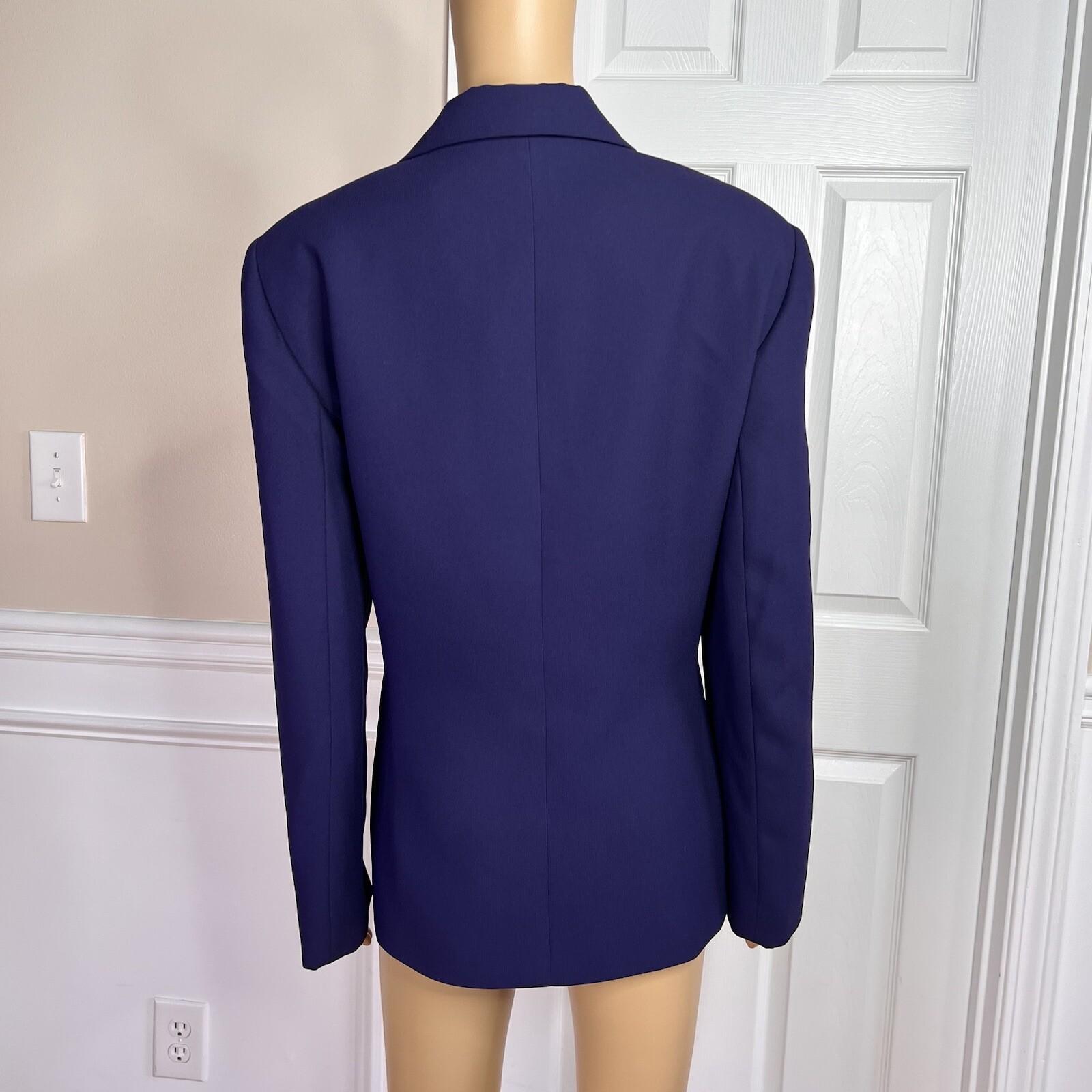 LE SUIT Women 1PC Purple Polyester Lined Notch Collar Career Blazer Size 16