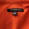 SHARAGANO Women  Dress Size 6 Orange Belted Zip Up A-Line Roll Tab Sleeves