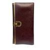 Salvatore Ferragamo Gancini Continental Long Wallet Maroon Saffiano Leather