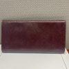 Salvatore Ferragamo Gancini Continental Long Wallet Maroon Saffiano Leather