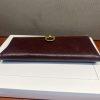 Salvatore Ferragamo Gancini Continental Long Wallet Maroon Saffiano Leather