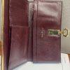 Salvatore Ferragamo Gancini Continental Long Wallet Maroon Saffiano Leather