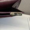Salvatore Ferragamo Gancini Continental Long Wallet Maroon Saffiano Leather