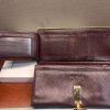Salvatore Ferragamo Gancini Continental Long Wallet Maroon Saffiano Leather