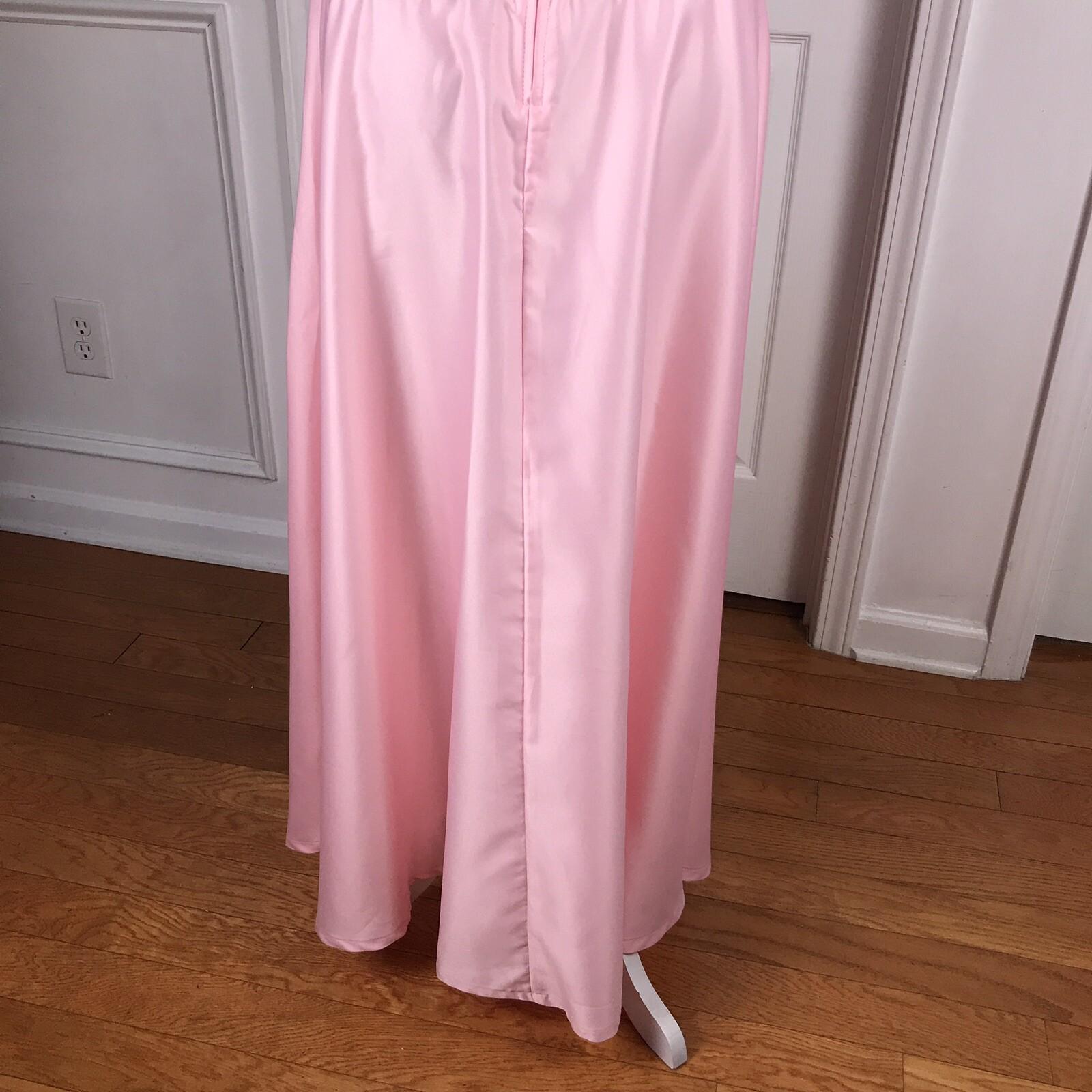 Tadashi Shoji Vintage  Formal Dress Size L Maxi Nylon Lycra Pink Sleeveless