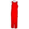Marina Crepe Jumpsuit Red Size 14 Cascading Ruffle Drape Sleeveless Timeless