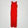 Marina Crepe Jumpsuit Red Size 14 Cascading Ruffle Drape Sleeveless Timeless
