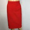 St. John Collection Tight Knit Stretch Skirt Size 4 Red Pencil Quiet Luxury