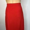St. John Collection Tight Knit Stretch Skirt Size 4 Red Pencil Quiet Luxury