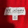 St. John Collection Tight Knit Stretch Skirt Size 4 Red Pencil Quiet Luxury