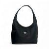 10-7591.jpg Longchamp Nylon Black Horse Pattern Rare Shoulder Tote Handbag