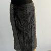 Byron Lars Beauty  Velvet Below The Knee Skirt Lace Size M Dark Green Bodycon