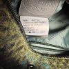 Longchamp Bi Gao plaid pattern Mohair  Leather Green Shopper Bag Tote