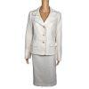 New LE SUIT Women 2PC Champagne Polyester Metallic Cocktail Skirt Suit Size 10