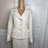 New LE SUIT Women 2PC Champagne Polyester Metallic Cocktail Skirt Suit Size 10