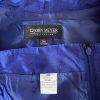 10-7692.jpg JOHN MEYER 2PC Polyester Skirt Suit Size 24W Indigo Lined Notch Collar Ruffle