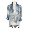 ALBERTO MAKALI Open Front Cardigan Size M Ivory Gray Overlay Cascading drape