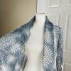 ALBERTO MAKALI Open Front Cardigan Size M Ivory Gray Overlay Cascading drape