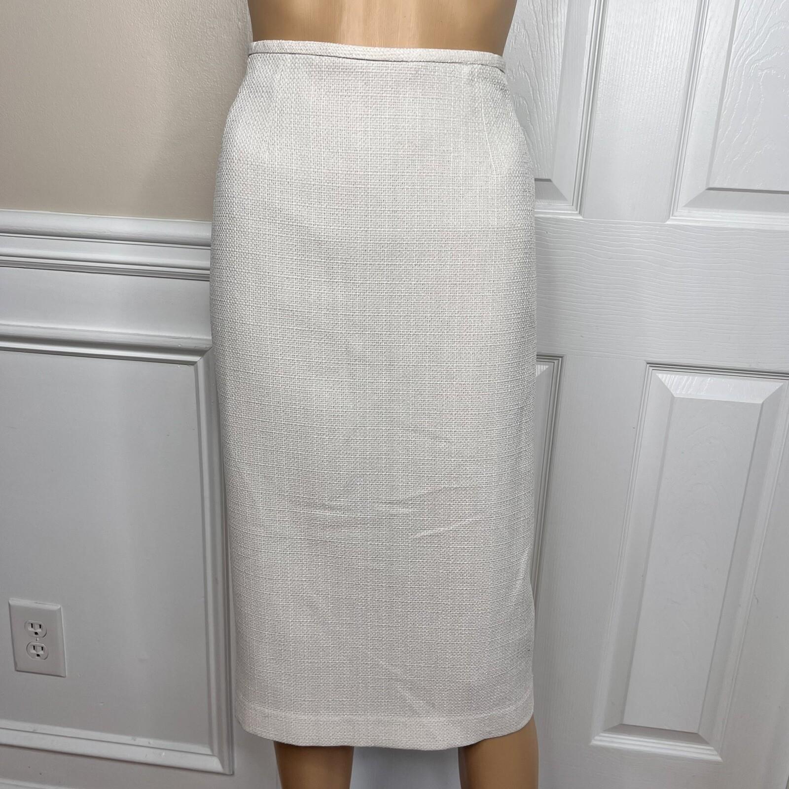 New LE SUIT Women 2PC Champagne Polyester Metallic Cocktail Skirt Suit Size 10