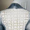 ALBERTO MAKALI Open Front Cardigan Size M Ivory Gray Overlay Cascading drape