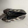 Burberry Check Pattern Metallic Toe Flat Shoes Size 40 Cap Buckle Accent