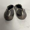 Burberry Check Pattern Metallic Toe Flat Shoes Size 40 Cap Buckle Accent