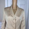 10-7734.jpg EVAN PICONE Women Skirt Suit Size 12P Honey Polyester Lined Cocktail 2PC
