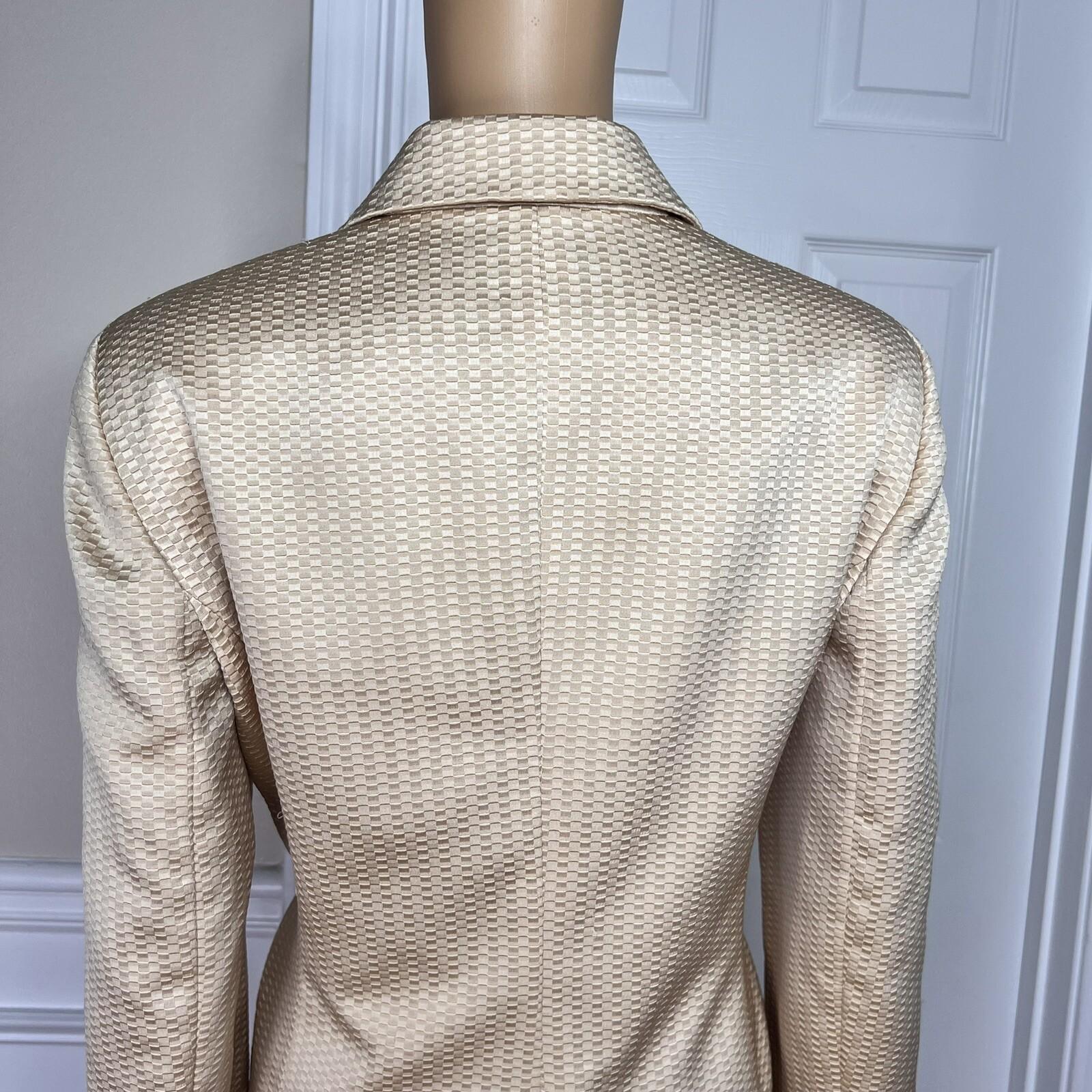 10-7740.jpg EVAN PICONE Women Skirt Suit Size 12P Honey Polyester Lined Cocktail 2PC