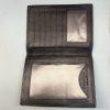 Salvatore Ferragamo Leather Passport Credit Cards Holder Wallet Black Made Italy