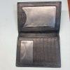 Salvatore Ferragamo Leather Passport Credit Cards Holder Wallet Black Made Italy