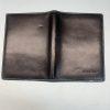 Salvatore Ferragamo Leather Passport Credit Cards Holder Wallet Black Made Italy
