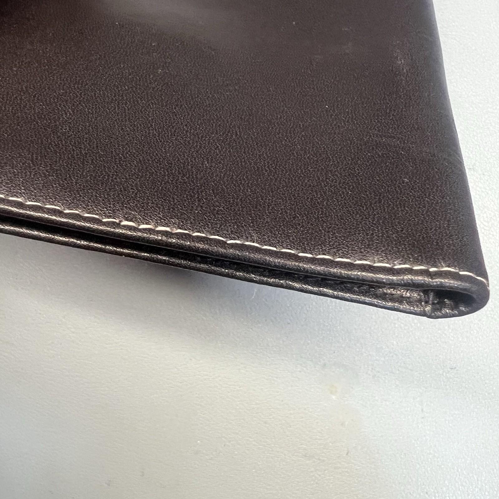 Salvatore Ferragamo Leather Passport Credit Cards Holder Wallet Black Made Italy