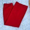 Larry Levine Polyester Rayon Spandex Pant Suit 14 Red Belted Wide Leg 2PC New