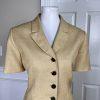 Le Suit Women Polyester Skirt Suit Size 12P Sandcastle Lined Short Sleeves 2PC