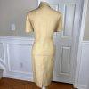 Le Suit Women Polyester Skirt Suit Size 12P Sandcastle Lined Short Sleeves 2PC