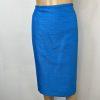 10-796.jpg Le Suit Polyester Skirt Suit 12 Blue Metallic Shawl Collar Classic 2PC Timeless