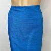 10-797.jpg Le Suit Polyester Skirt Suit 12 Blue Metallic Shawl Collar Classic 2PC Timeless