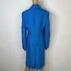10-799.jpg Le Suit Polyester Skirt Suit 12 Blue Metallic Shawl Collar Classic 2PC Timeless